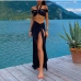 3 Sexy Halter Cropped Top With Maxi Skirt Sets