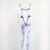 7 Sexy Printed Sleeveless Bodysuit 2 Piece Pants Sets