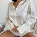 1Casual Home Clothes Long Sleeve Blouse And Shorts Set