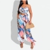 3Casual Print Camisole With Harem Long Pants