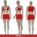 7Casual Sportswear Patchwork Sleeveless Two Pieces Set