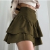 6Chic Solid Tie Wrap Short Sleeve Skirt Sets