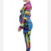 7Color Blocking Printed Long Sleeve Two Piece Set