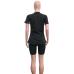 11Fashion Sexy Solid Sport Suits Pencil Short Sleeve Two Pieces