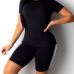 1Fashion Sexy Solid Sport Suits Pencil Short Sleeve Two Pieces