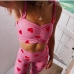 4Heart Printed Matching Cropped Top And Trouser Sets