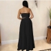 4Holiday Strapless Cropped And Wide Leg Pants Set