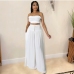 11Holiday Strapless Cropped And Wide Leg Pants Set