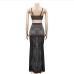 12Hot Drilling Cropped Tank And Maxi Skirt Sets