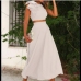 5Ladies Sleeveless Cropped Top And Midi Skirt Sets