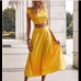1Ladies Sleeveless Cropped Top And Midi Skirt Sets