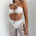 12Night Club Gauze See Through Two Piece Outfits 