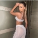 13Night Club Gauze See Through Two Piece Outfits 