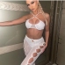 11Night Club Gauze See Through Two Piece Outfits 