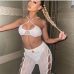 1Night Club Gauze See Through Two Piece Outfits 