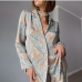 6Printed Home Clothes Long Sleeve Blouse And Pant Set