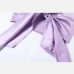 9Purple Strapless Cropped Top Skirts Set