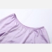 10Purple Strapless Cropped Top Skirts Set