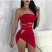 8Sexy Bandage Design Strapless Two Piece Skirt Sets