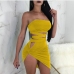 10Sexy Bandage Design Strapless Two Piece Skirt Sets