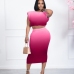 4Sexy Gradient Color  Sleeveless Two-Piece Skirts Set