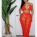 7Sexy Hollow Out Tassel Two Piece Pants Set