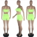 29Sexy Pure Color Strapless Summer 2 Piece Sets