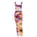 9Sexy Tie Dye Sleeveless Crop Top Skirts Sets