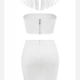 7Sexy White Strapless Three Piece Skirts Set