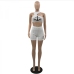 18Sporty  Sleeveless Crop Tank Top And Shorts Set