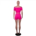 19Summer Casual Solid Matching 2 Piece Short Sets