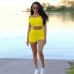 3Summer Casual Solid Matching 2 Piece Short Sets