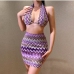 1Summer Fashion Sleeveless Halter Top And Skirt Set
