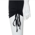 4Summer Tie Wrap Black 2 Piece Sets For Women