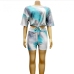 7Tie Dye T-Shirt And Shorts Two Piece Sets