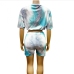9Tie Dye T-Shirt And Shorts Two Piece Sets