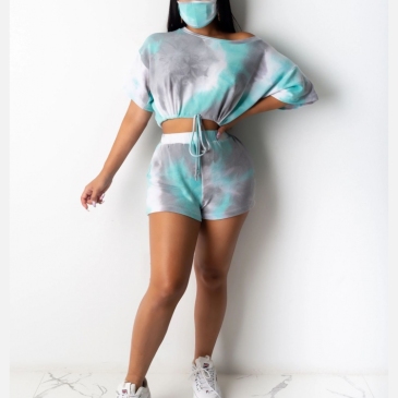 Tie Dye T-Shirt And Shorts Two Piece Sets