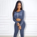 1Trending Ribbed Matching Top And Trousers Set