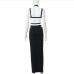 9Trendy  Hollow Out  Matching 2 Piece Maxi Skirt Sets