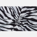 12Zebra Slit Ruched Halter Two Piece Skirt And Top Set