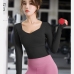 7Plain Tight Fitted Long Sleeve Yoga Crop Top