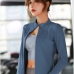 11Sports Stand Collar Zipper Long Sleeve Yoga Top