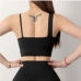 9Sporty Solid Loop Decor Yoga Tops