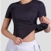 1Summer Yoga Breathable Patch Short Sleeve Tee