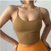 6U Neck Sporty Solid Camisole For Yoga Wear