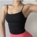 10U Neck Sporty Solid Camisole For Yoga Wear