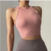 15Workout Backless  Solid Cropped Tank Yoga Tops