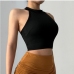 18Workout Backless  Solid Cropped Tank Yoga Tops