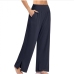 6Yoga Solid Pocket High Waist Wide Leg Pants